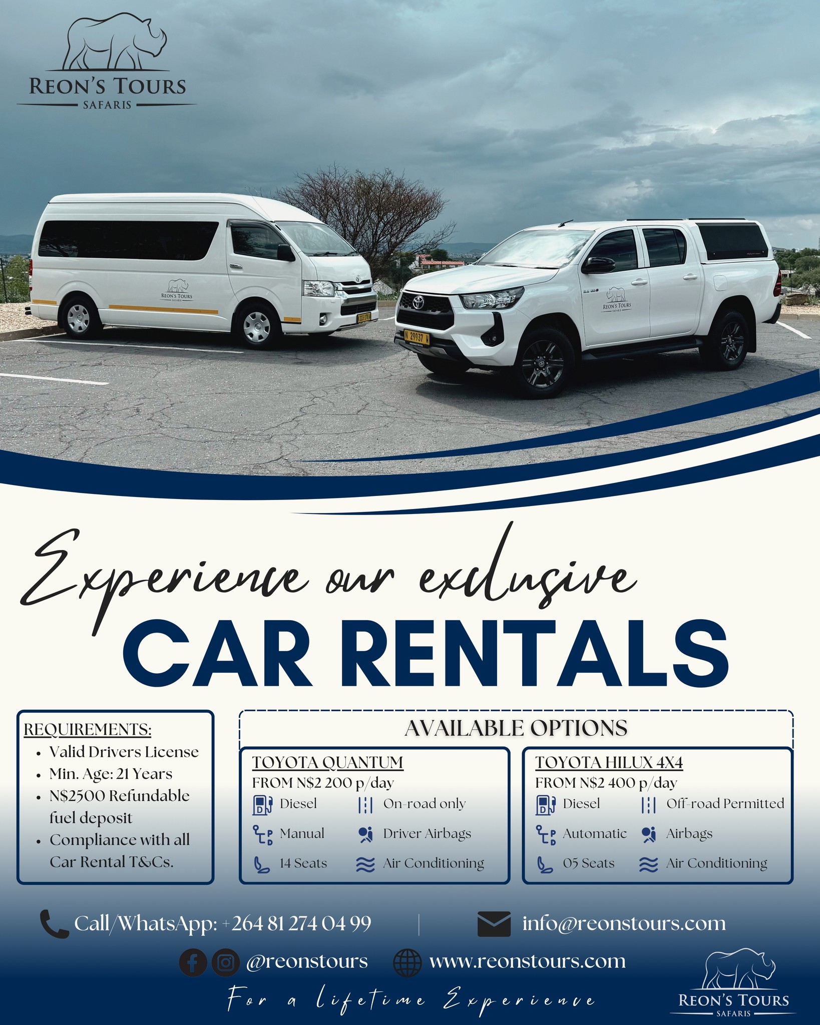 Car rentals services